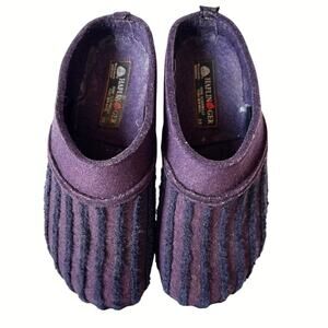 Haflinger Wool Felt Clogs Slippers EU 39 US 8 Purple